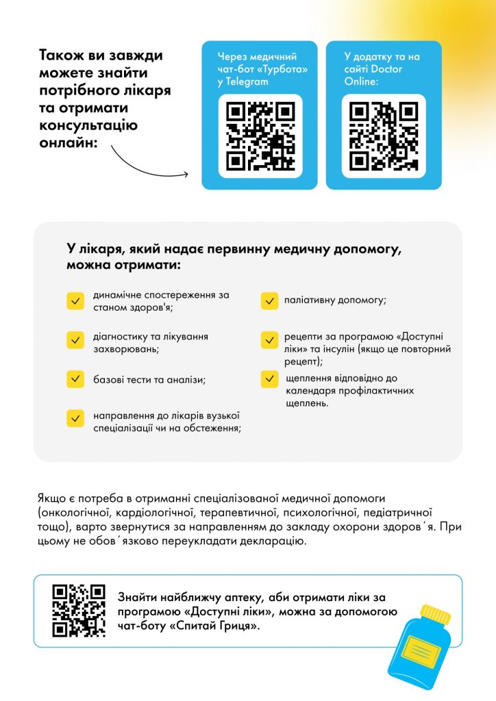 Як отримати первинну консультацію в сімейного лікаря для ВПО?