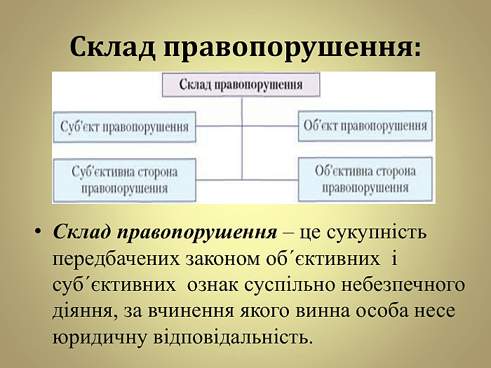 «Правопорушення та види відповідальності неповнолітніх»