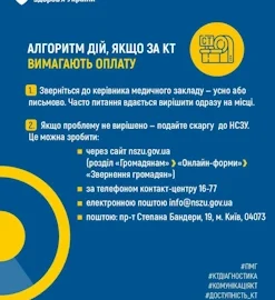 Що робити якщо за КТ вимагають оплату?